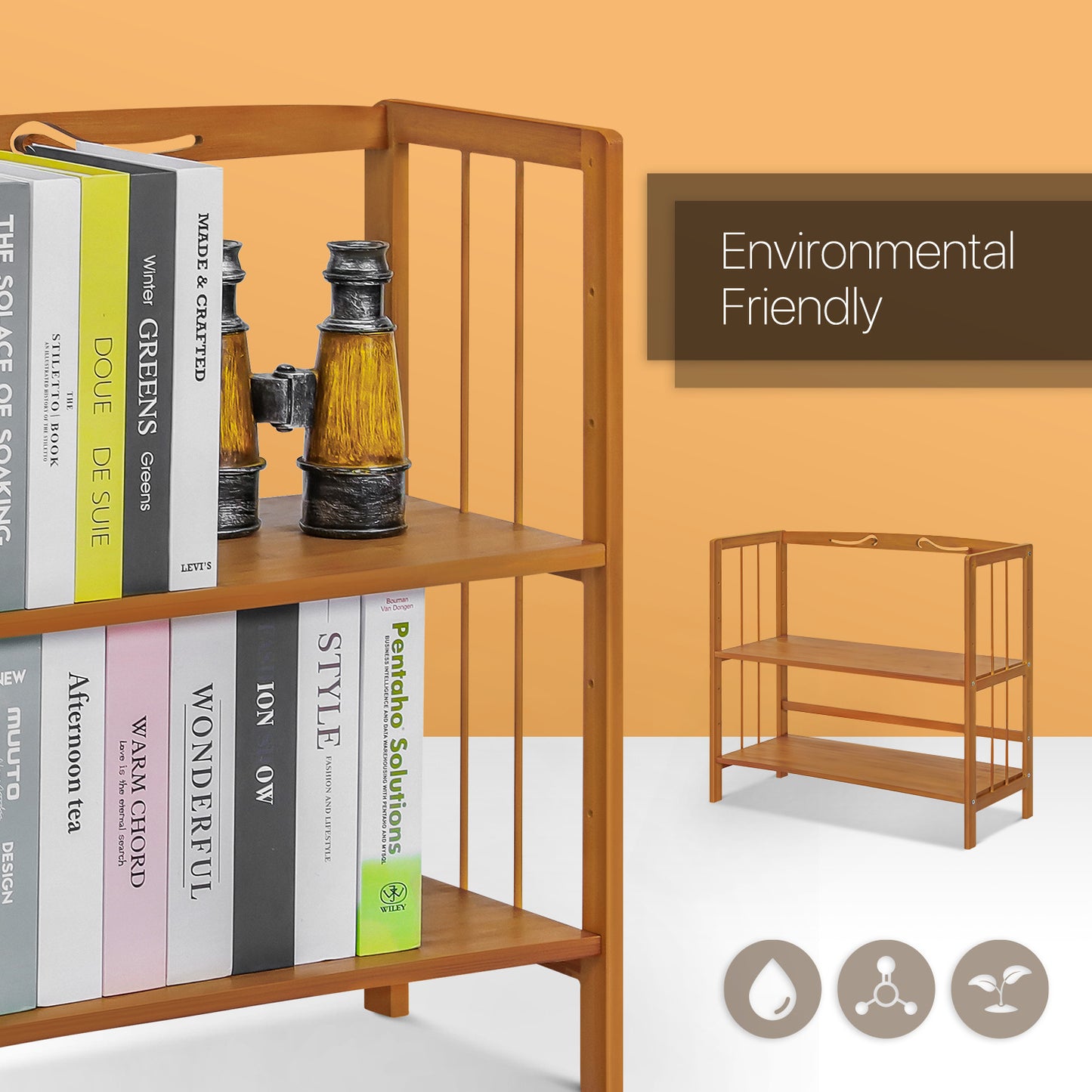 Adjustable Multi-Functional Shelving Organizer - 2 Tier - Natural