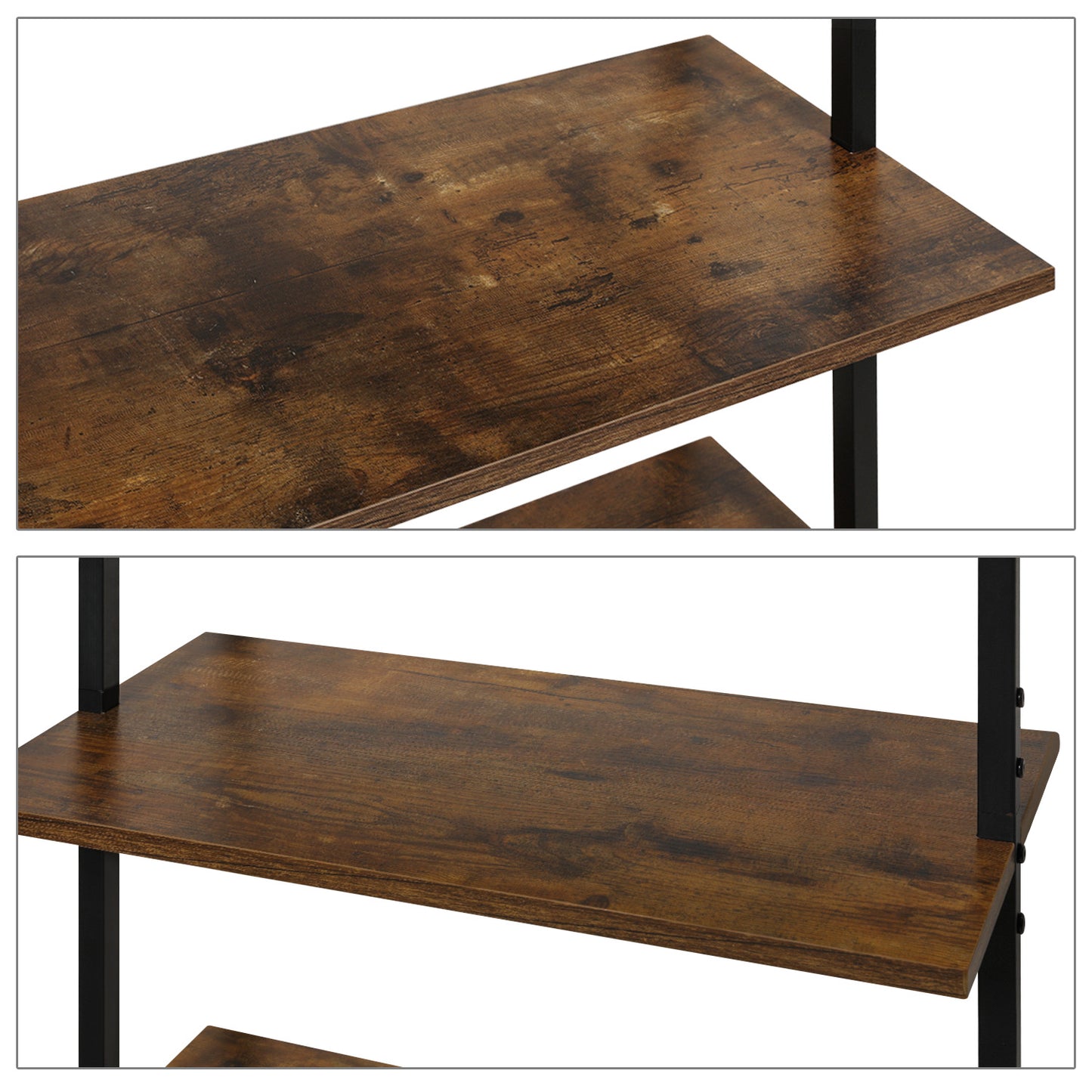 Wall Mounted Bookshelf 24"x12"x72.5" - 5 Tier
