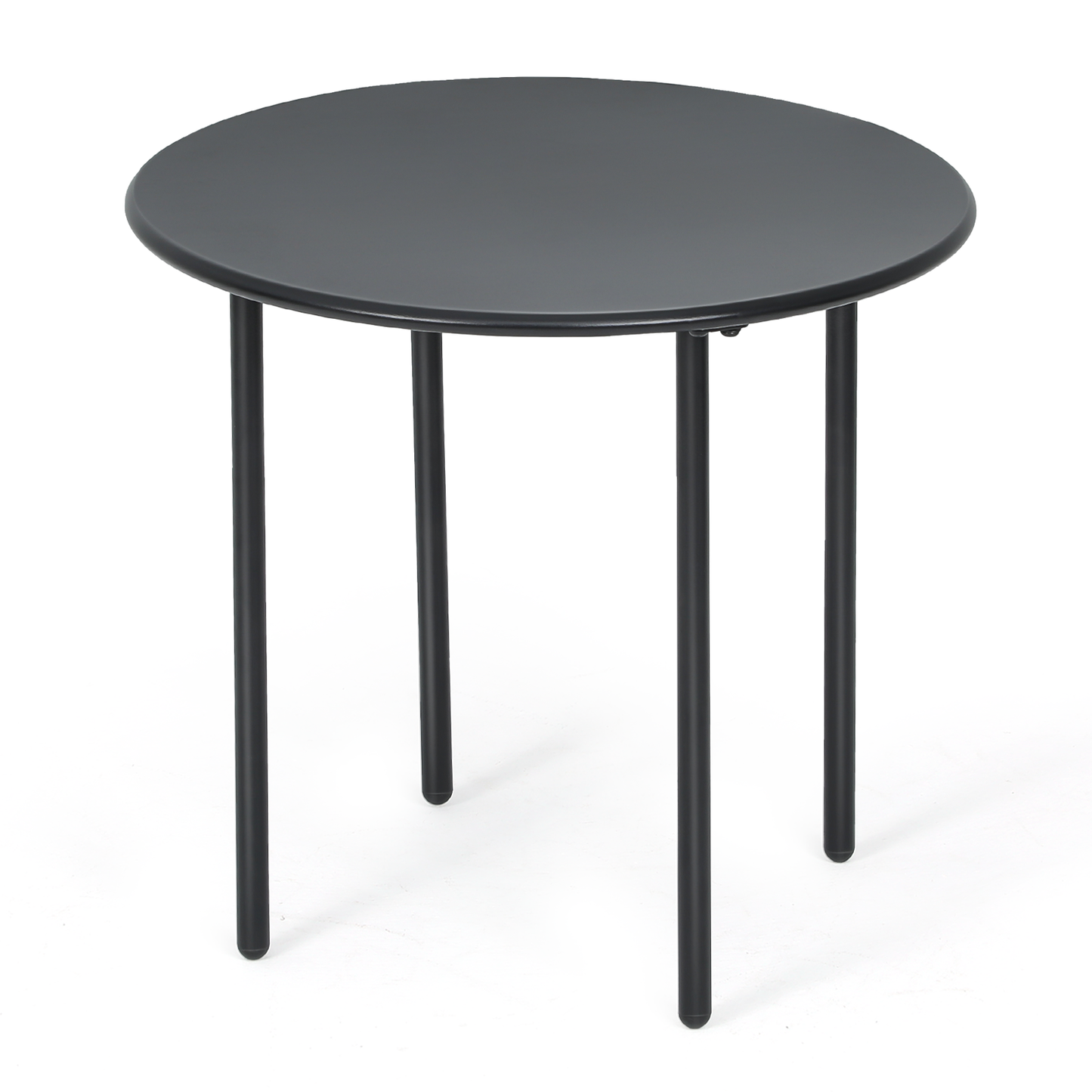 20" Steel Round Table - 4-Legs- Black