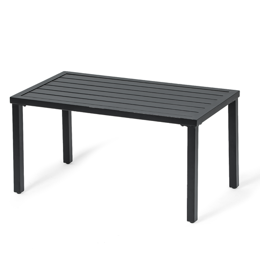 18.5 Height Steel Rectangle Table - 35*19 Inch Tabletop - Black