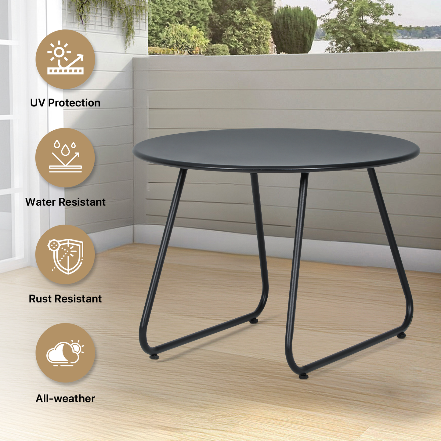 24 Inch Steel Round Table