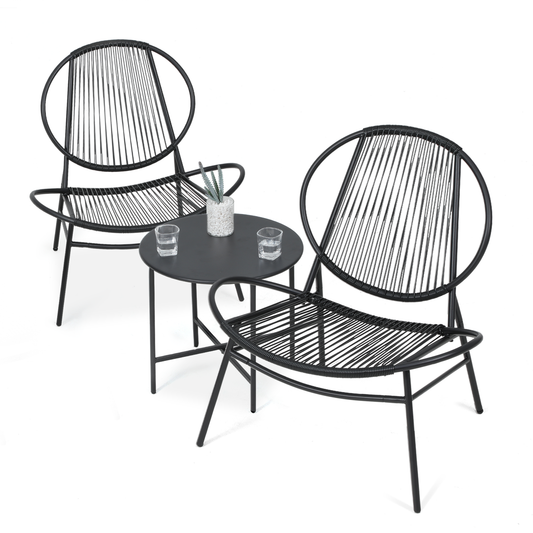 Patio Furniture Set - PE Rattan - 2 Single Chair+1 Table