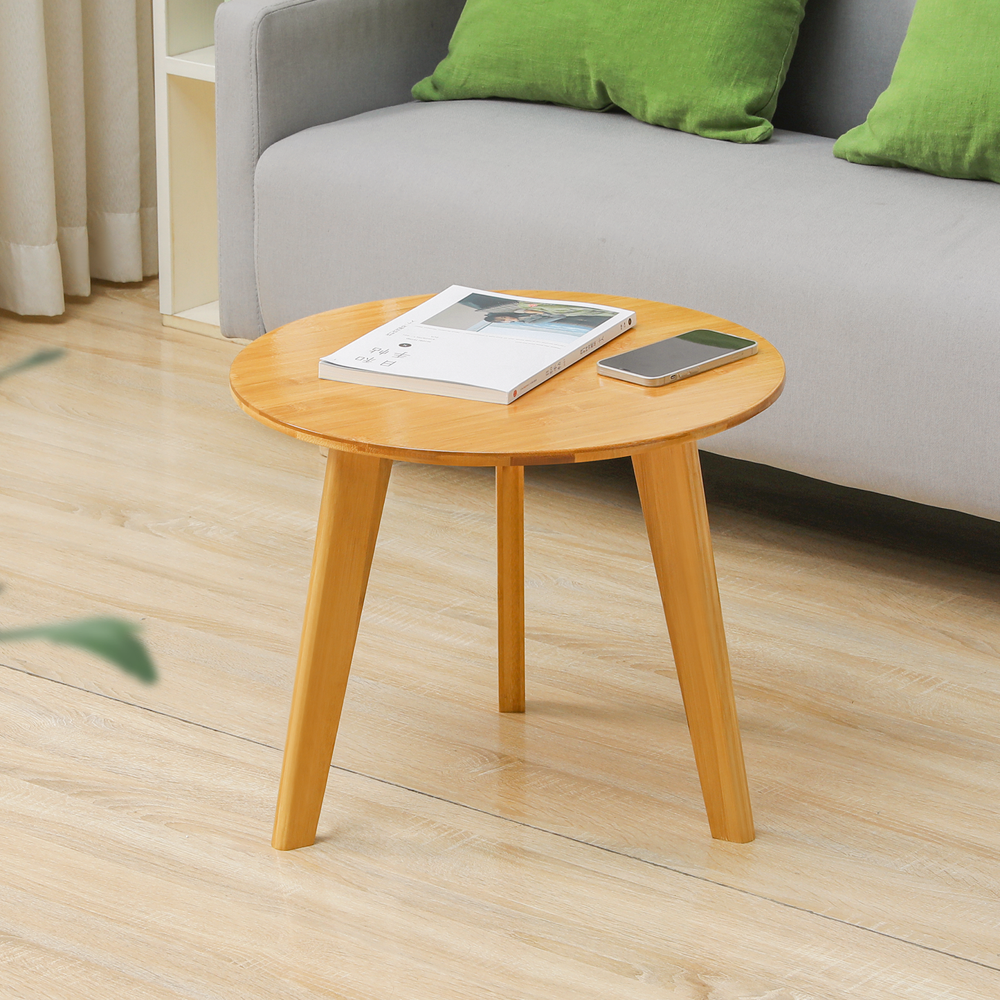 Round Shape End Table - Natural