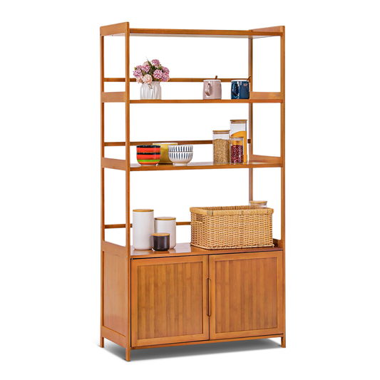 Freestanding Kitchen Cupboard - Bottom Storage Sideboard - 32" - Brown