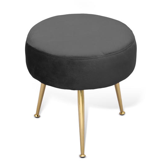 Modern Velvet Upholstered Tufted Make Up Stool