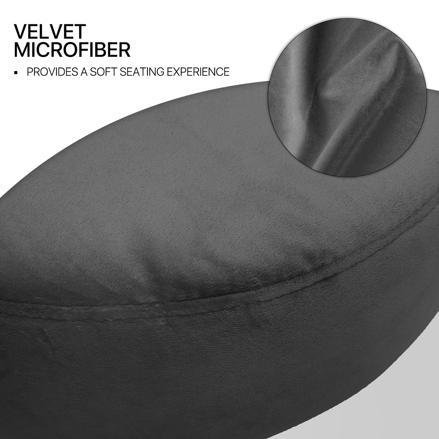 Modern Velvet Upholstered Tufted Make Up Stool