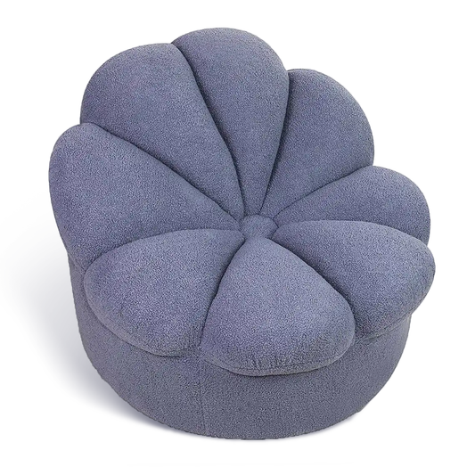Upholstered Floor Lazy Sofa Couch  Gaming Seat - Blooming Flower Shape