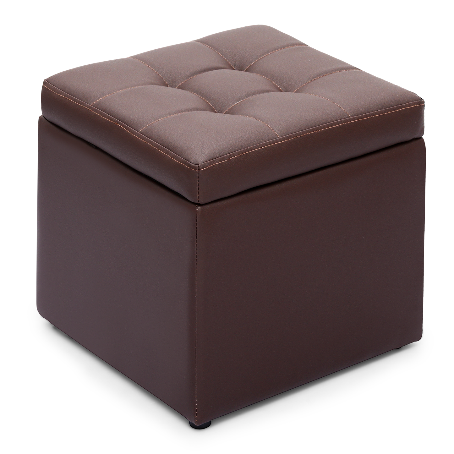Living Home Decor Classic Cube Unfold Storage Ottoman Benches Faux Leather