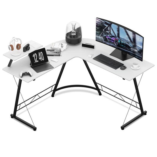 L-shape Corner Computer Desk - 51"x51"x29" - with Shelf