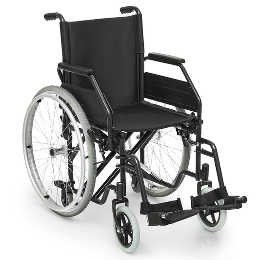 Manual Wheelchair - 7.5'' Front & 23.5'' Rear Wheel - 17"x15.5'' Nylon Seat