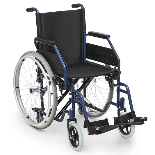 Manual Wheelchair - 7.5'' Front & 23.5'' Rear Wheel - 17"x15.5'' Nylon Seat