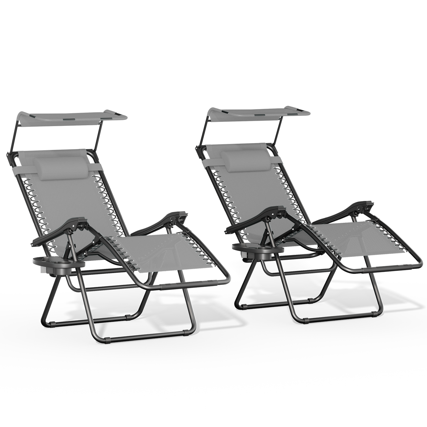 Set of 2 Zero Gravity Chair 20"x26"x43.5" - with Sunshade