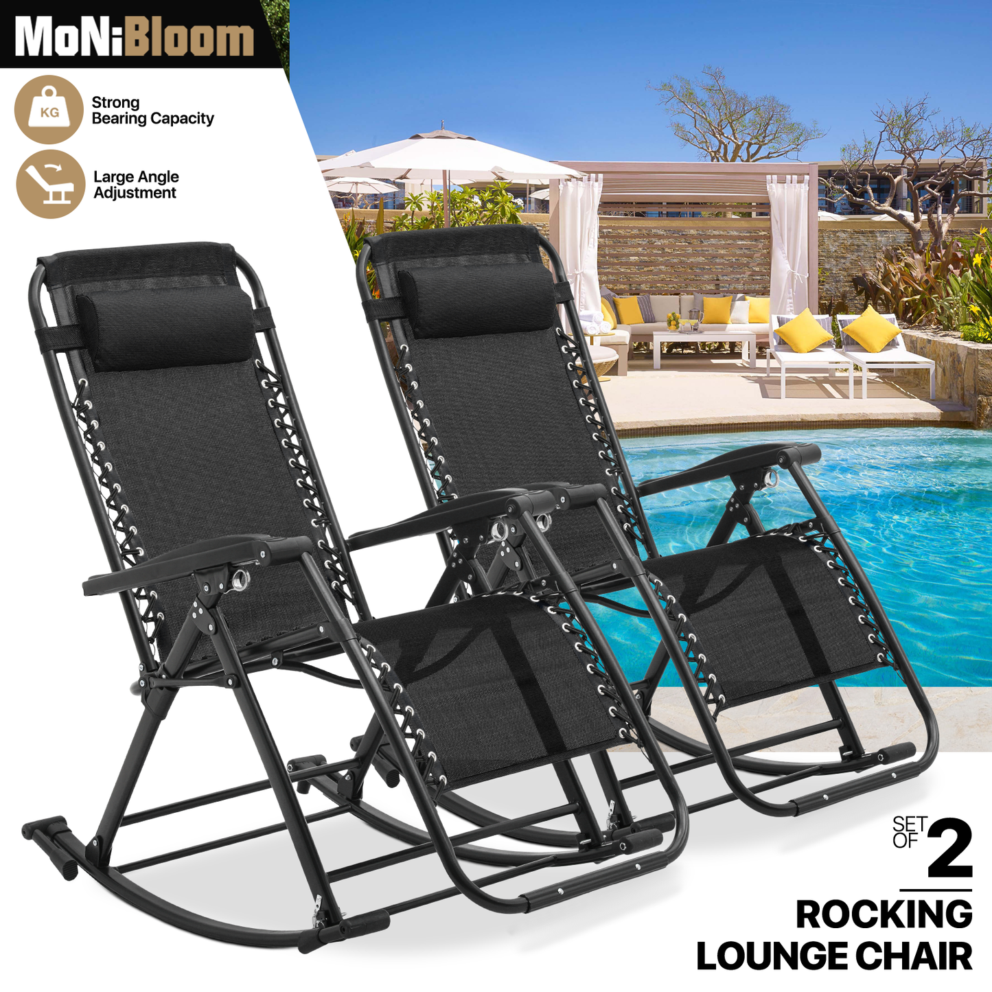 2 Pack Rocking Zero Gravity Chair