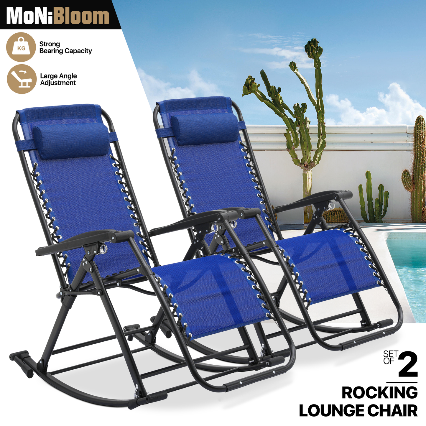 2 Pack Rocking Zero Gravity Chair