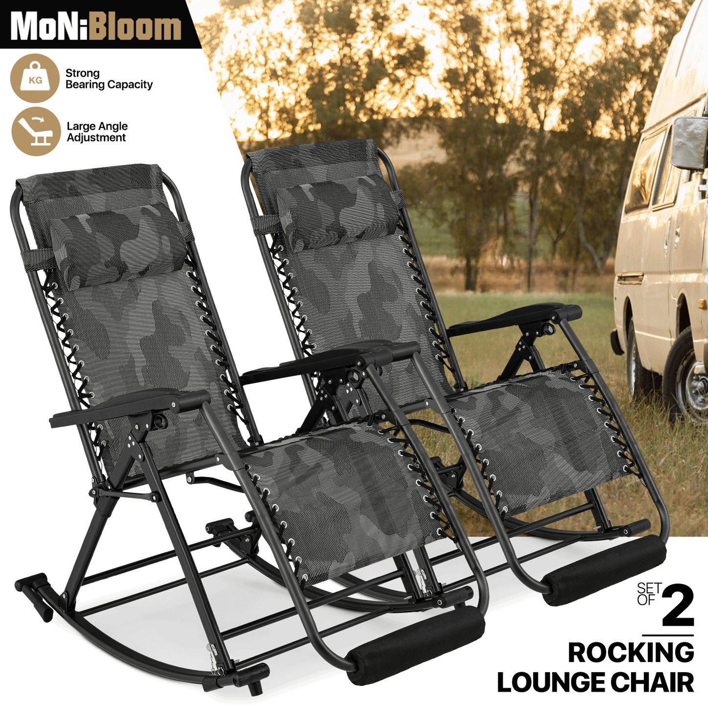 2 Pack Rocking Zero Gravity Chair