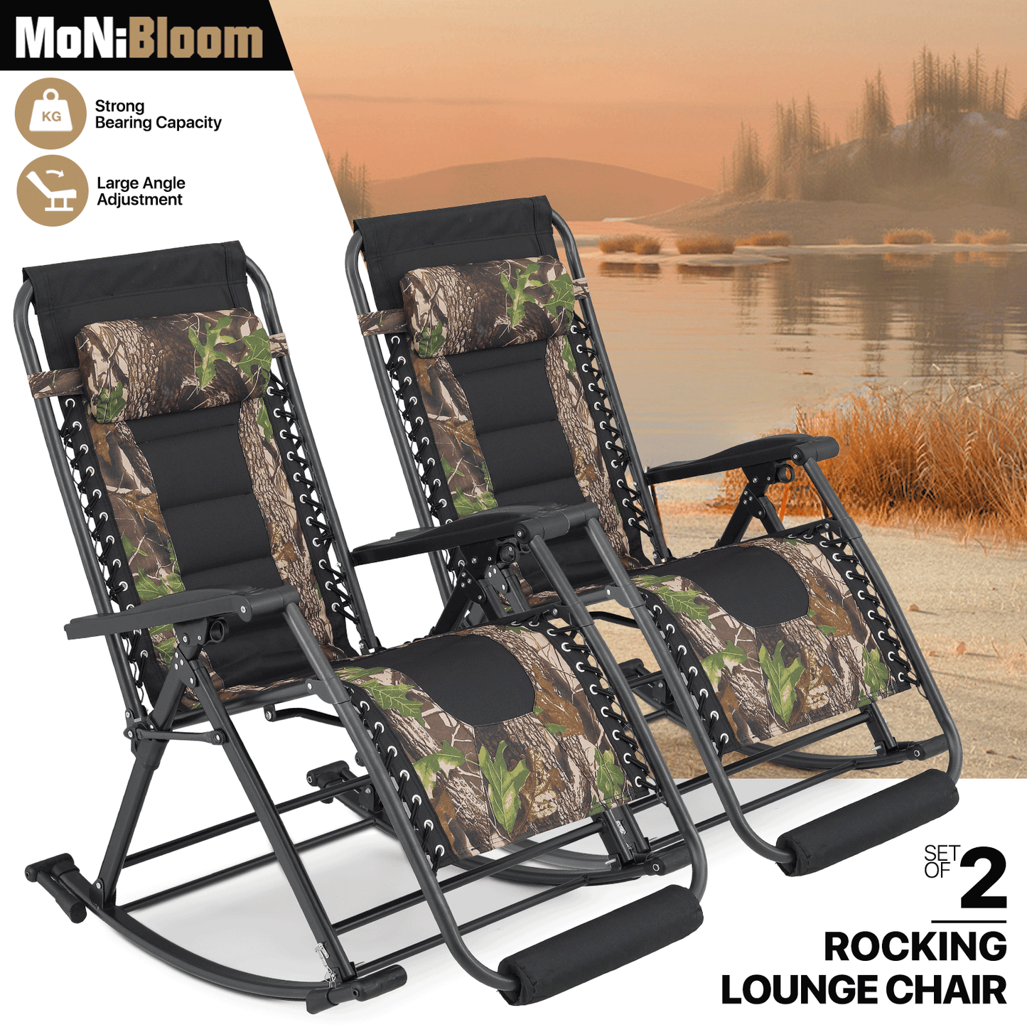 2 Pack Rocking Zero Gravity Chair