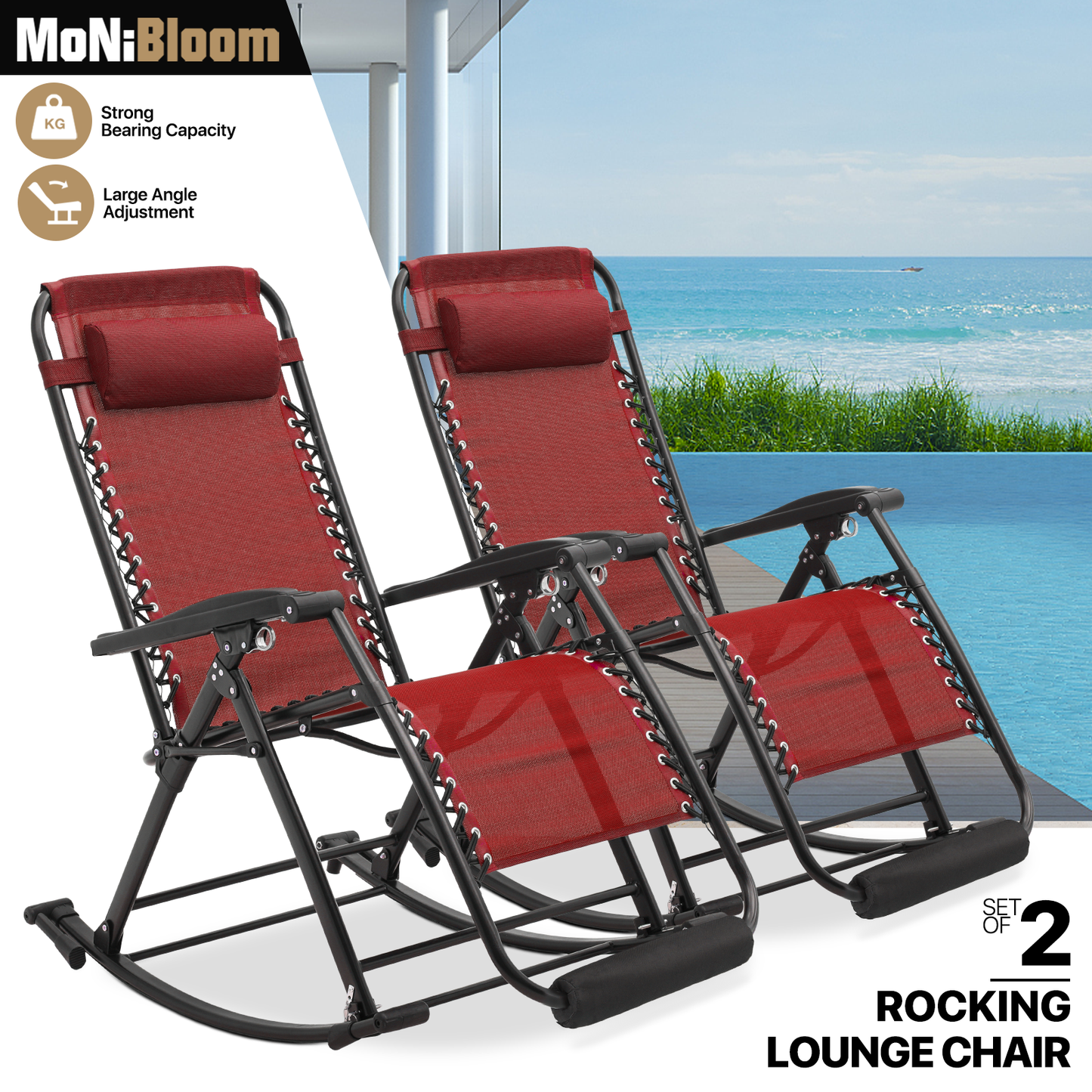 2 Pack Rocking Zero Gravity Chair