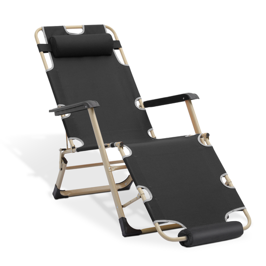 Adjustable Lounge Chair - 26" Seat Width - w/ Headrest & Foot Pads