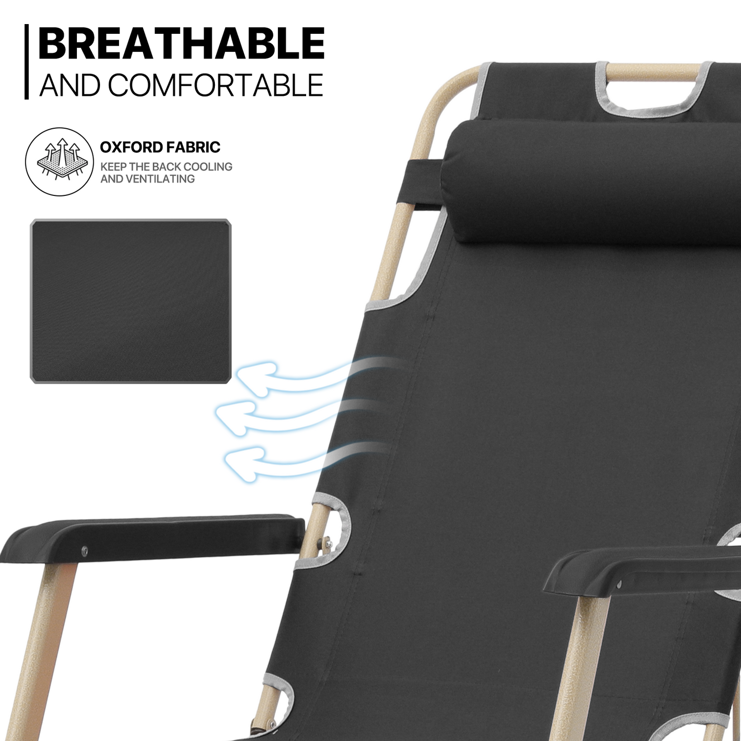 Adjustable Lounge Chair - 26" Seat Width - w/ Headrest & Foot Pads