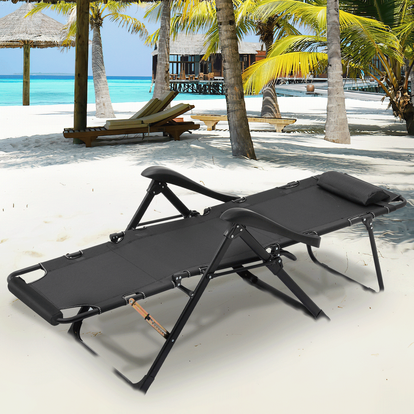 Lounge Chair - 29" Seat Width - Adjustable Backrest 95°-180° - w/ Headrest & Foot Pads