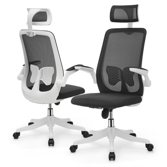 Set of 2 Mesh Office Chair w/Headrest