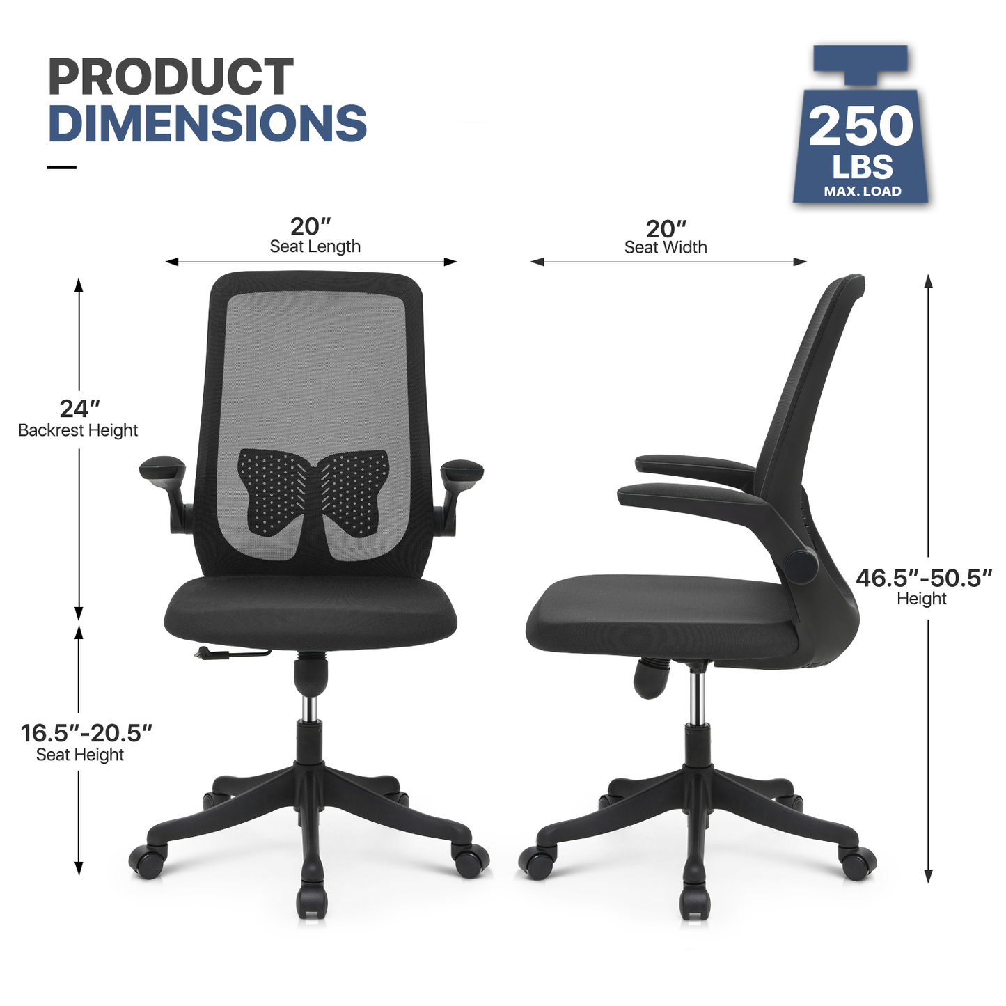 Set of 2 Mesh Office Chair