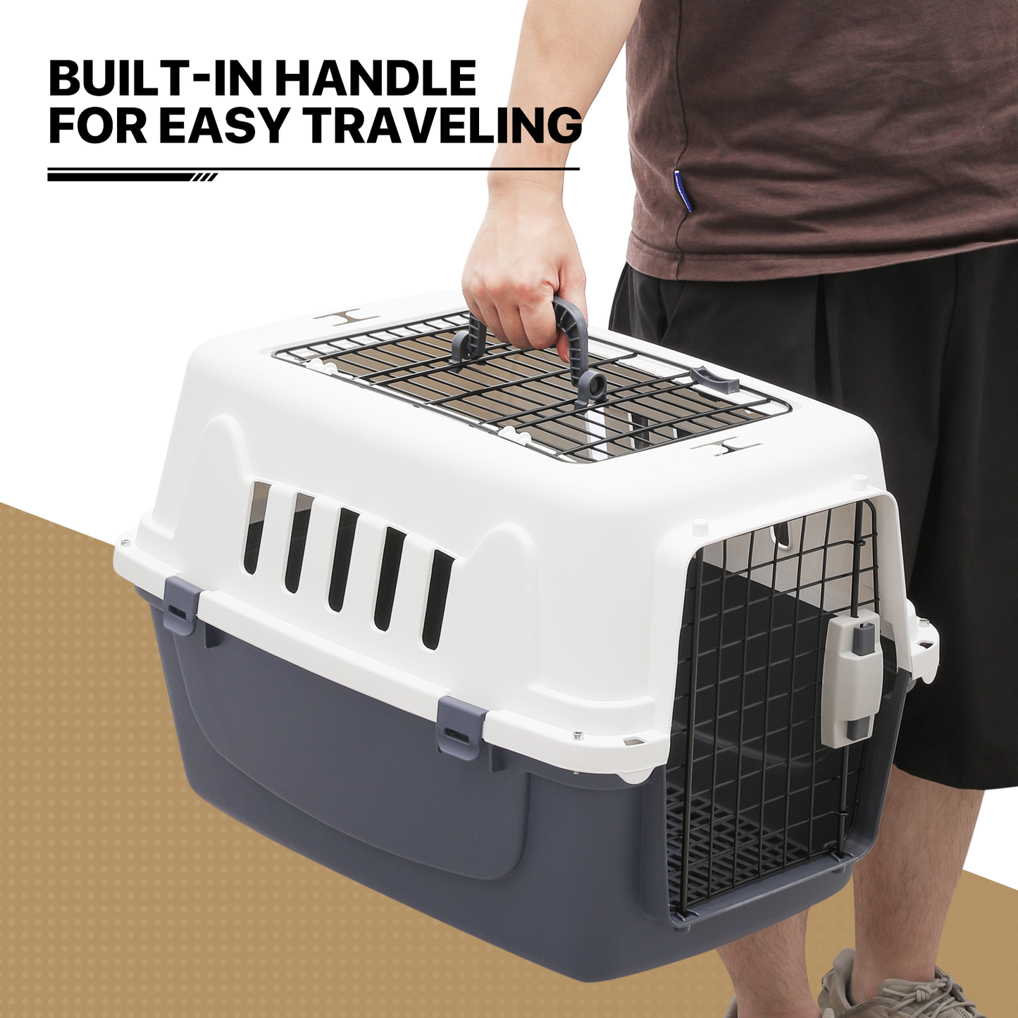 22" Pet Hard Sided Travel Carrier