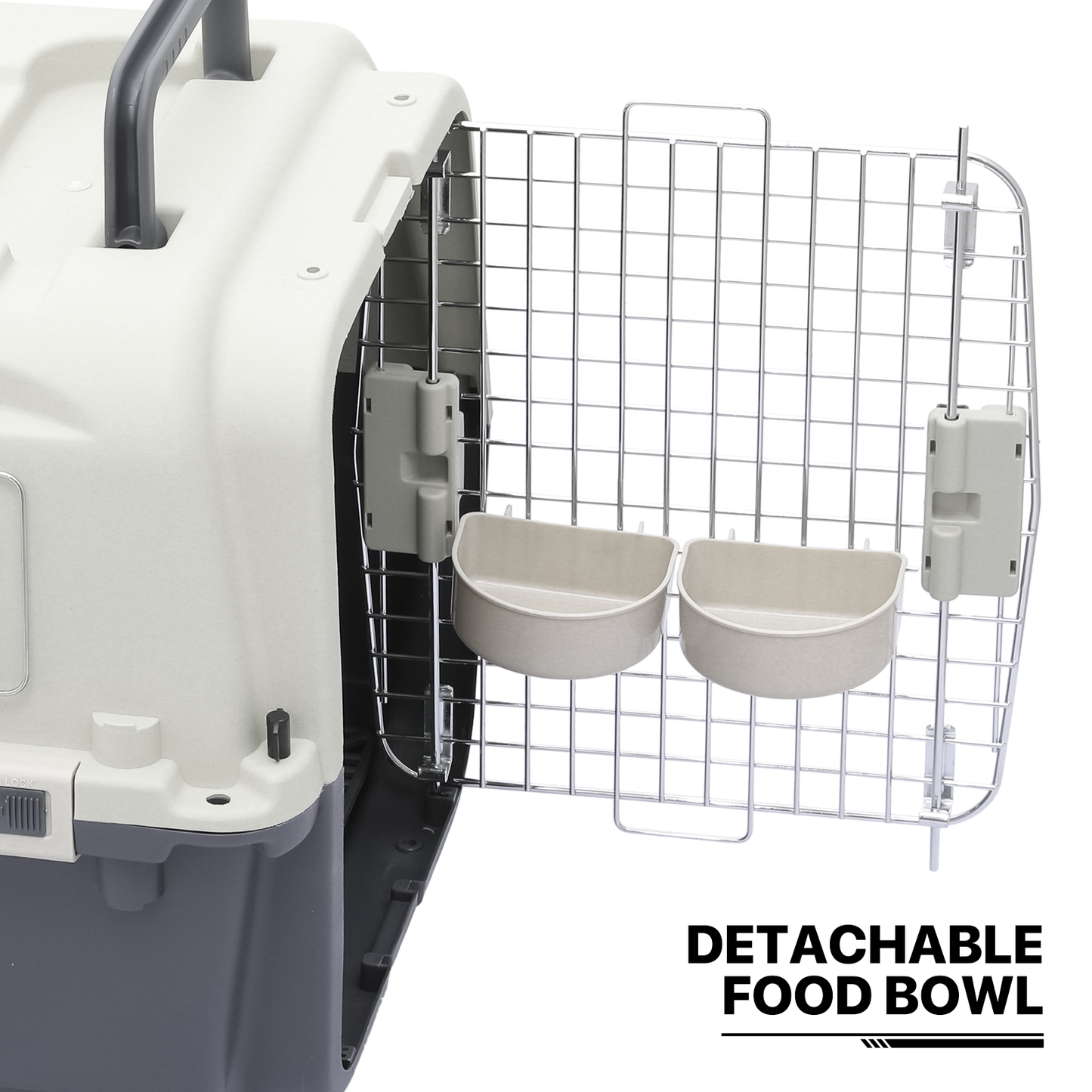 25" Pet Hard Sided Travel Carrier - Up to 25 lbs - Detachable Door