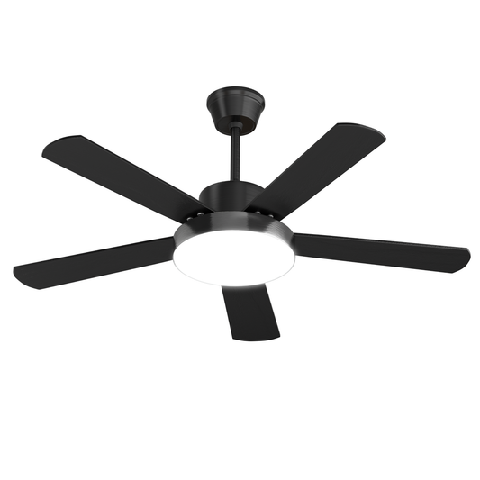 52" LED Ceiling Fan - 5 Blades - 3 Color Changing - 6 Speeds w/2 Down Rods