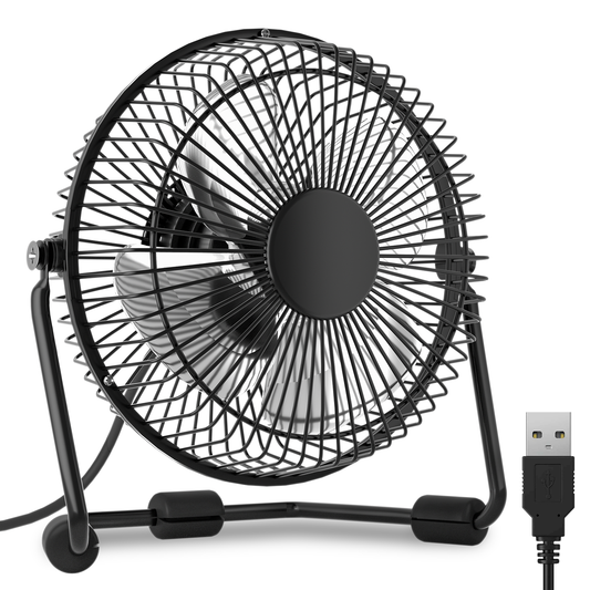 4" USB Portable Tabletop Fan - Adjustable Tilt