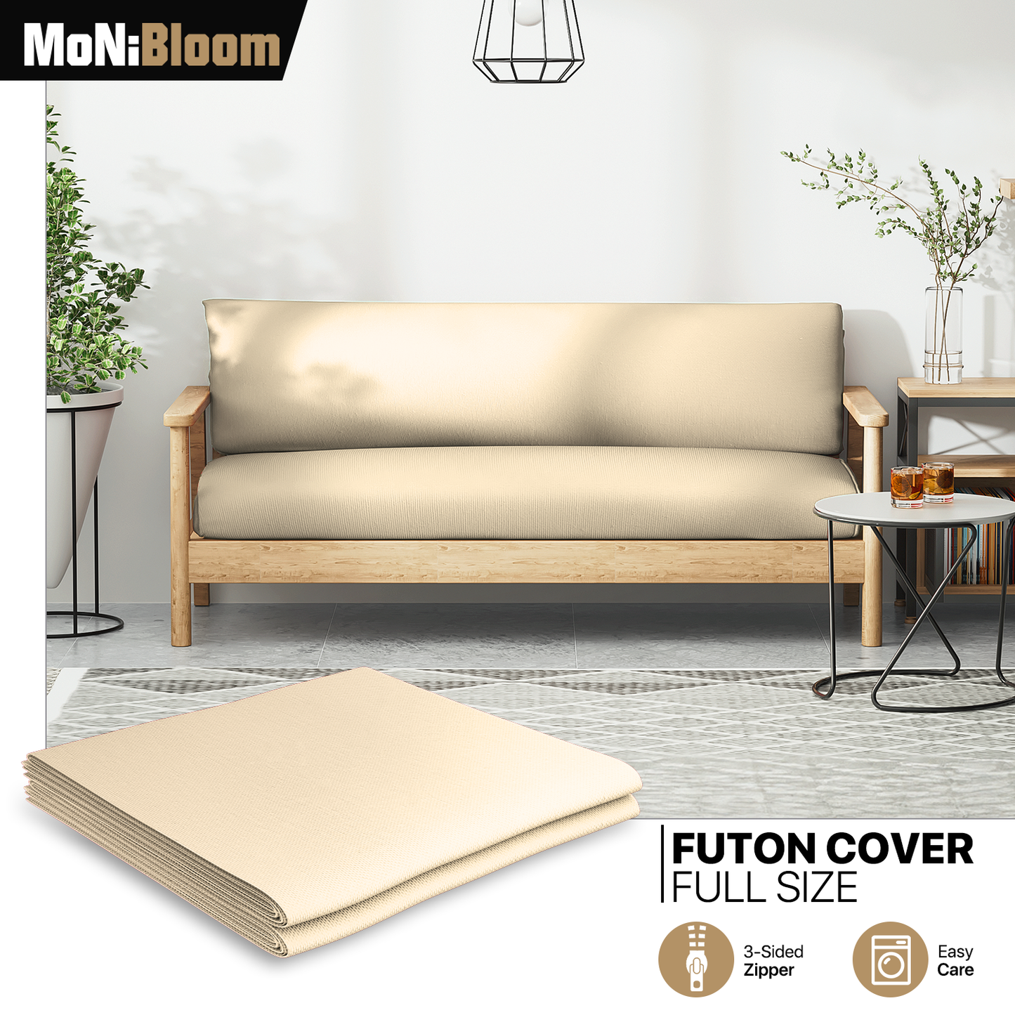 Futon Cover - Polyester - Full Size 54"x75"x2"