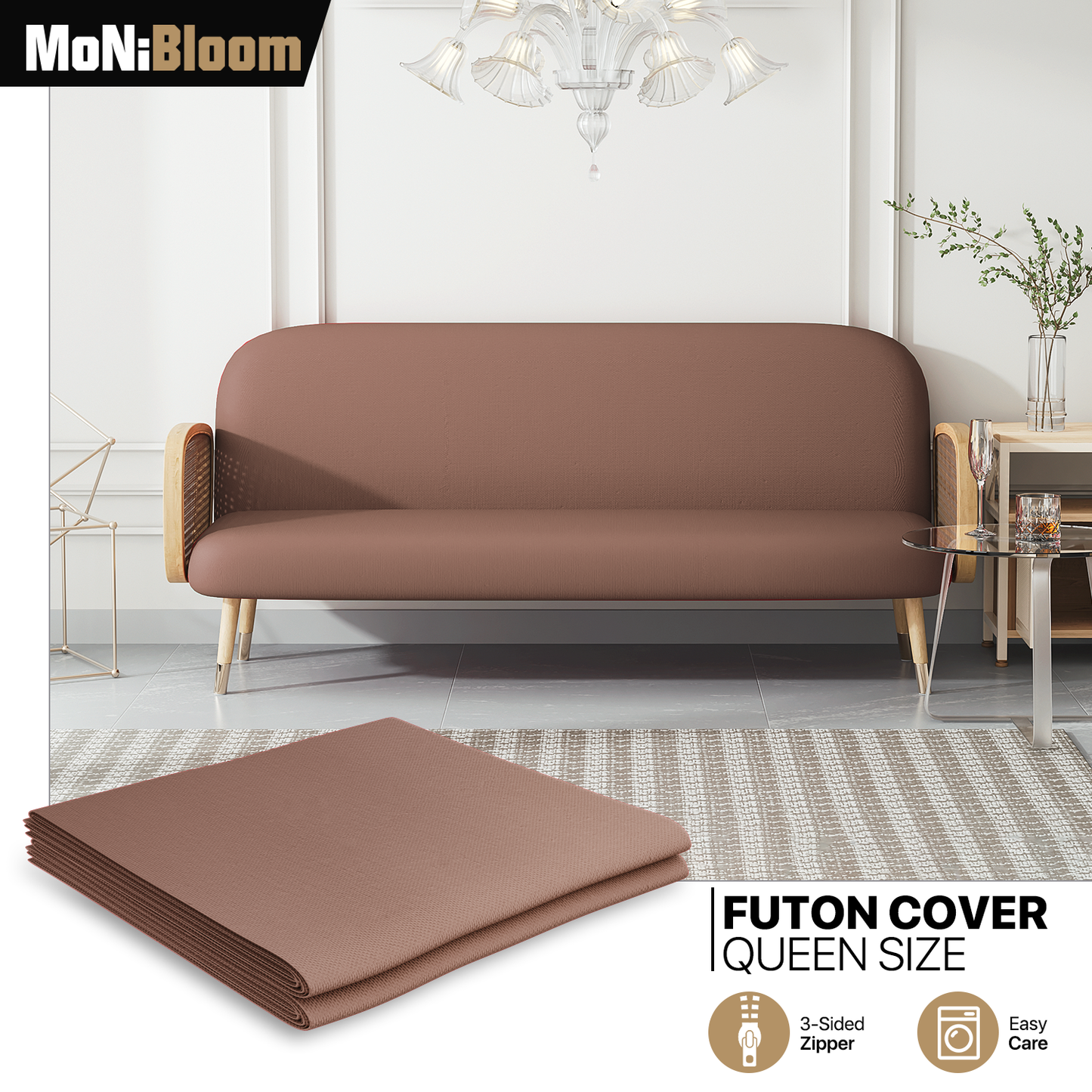 Futon Cover - Polyester - Queen Size 60"x80"x2"