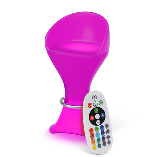 LED - Stool - with Footrest - 16 Colors Remote Control