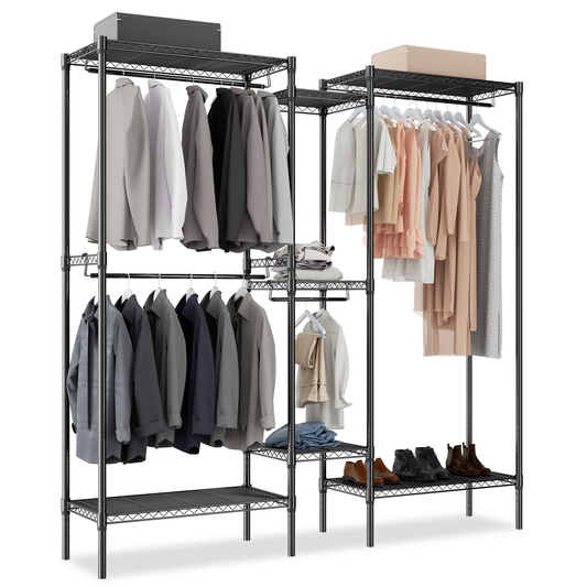 Carbon Steel Adjustable Clothes Rack - 67'' Length