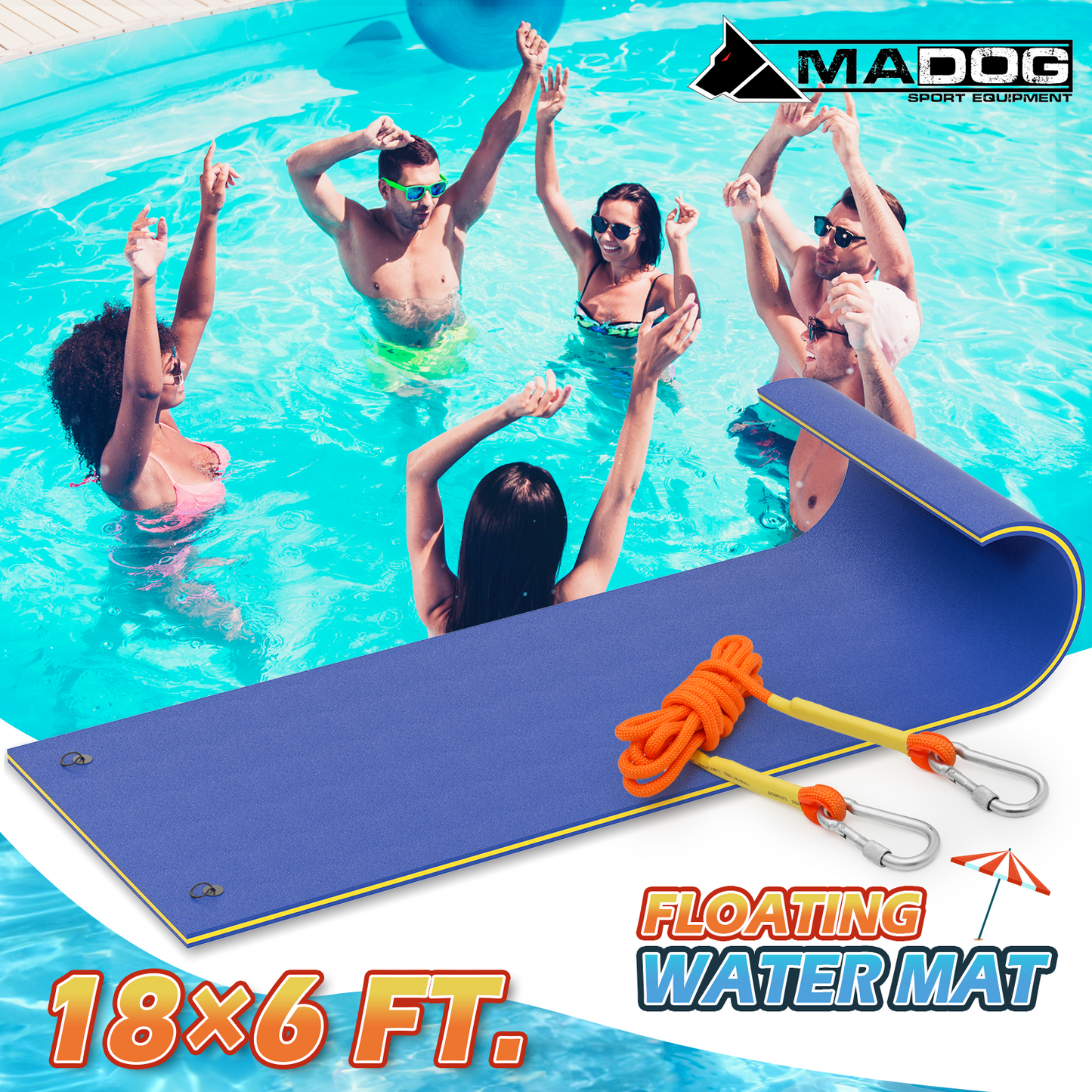 18 * 6 ft Water Floating Mat