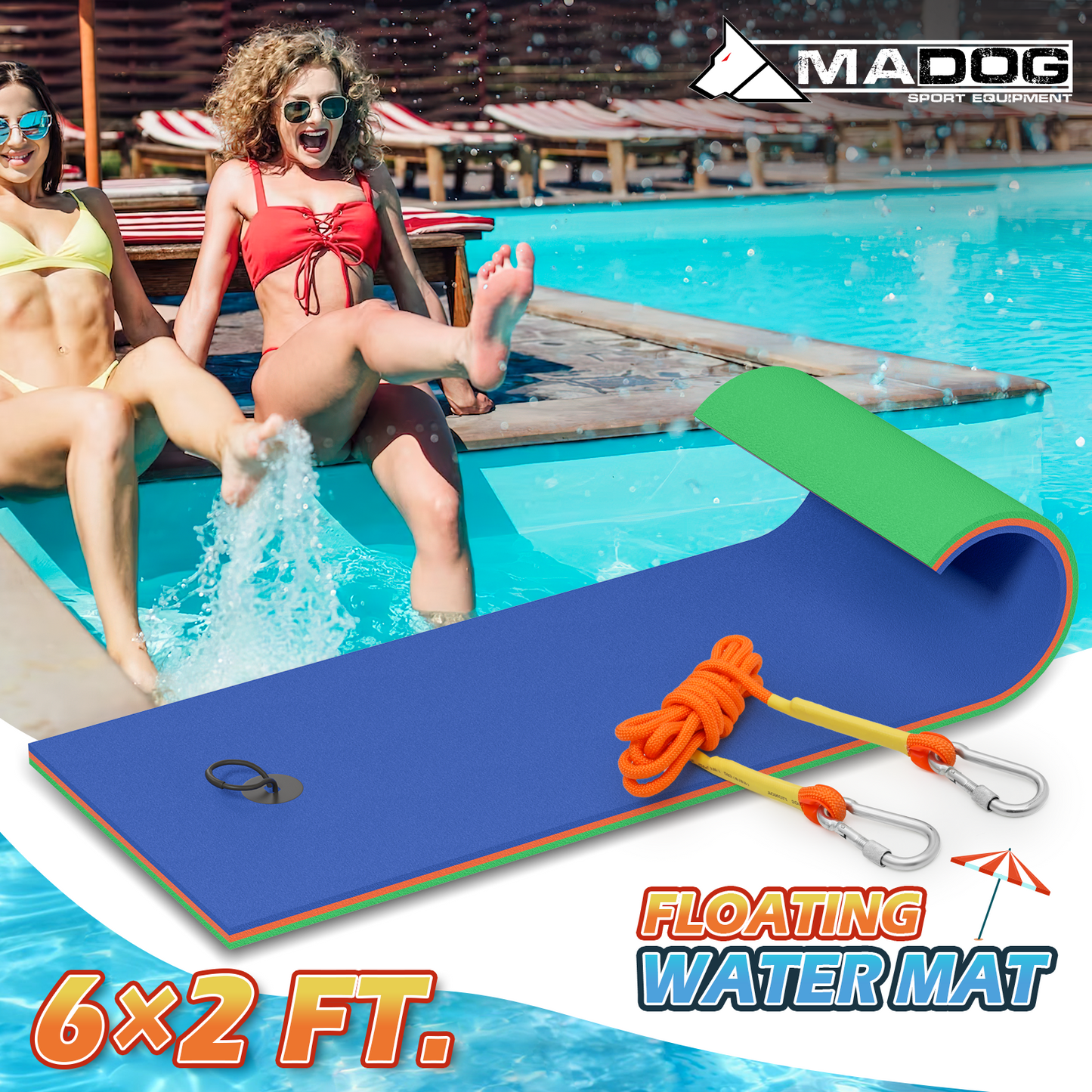 6 * 2 ft Water Floating Mat