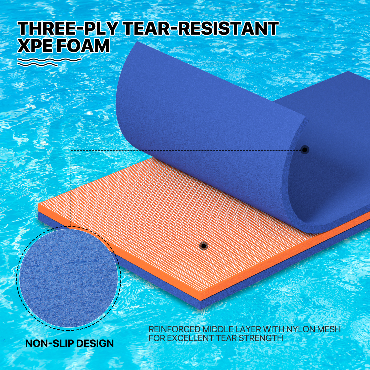 6 * 3 ft Water Floating Mat