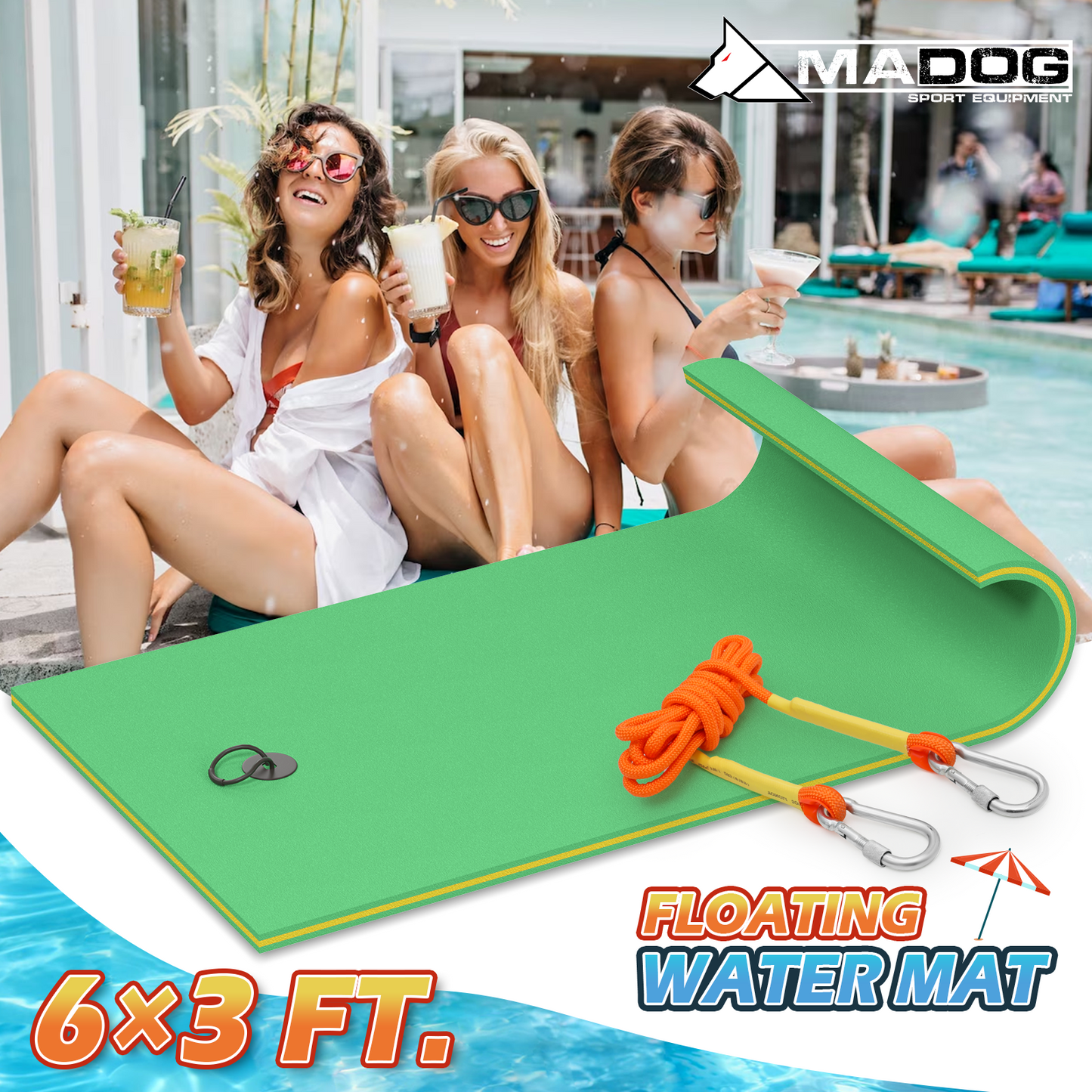 6 * 3 ft Water Floating Mat