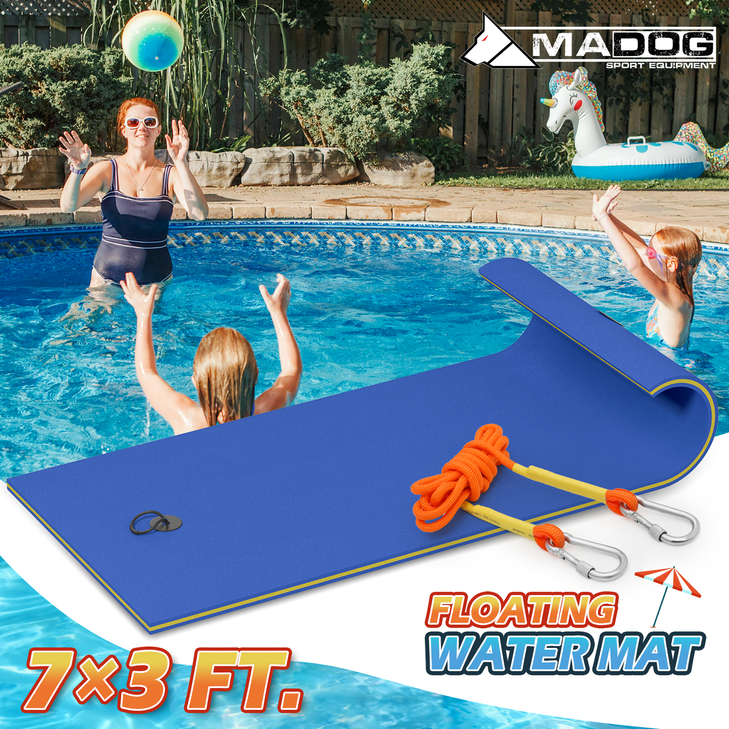 7 * 3 ft Water Floating Mat