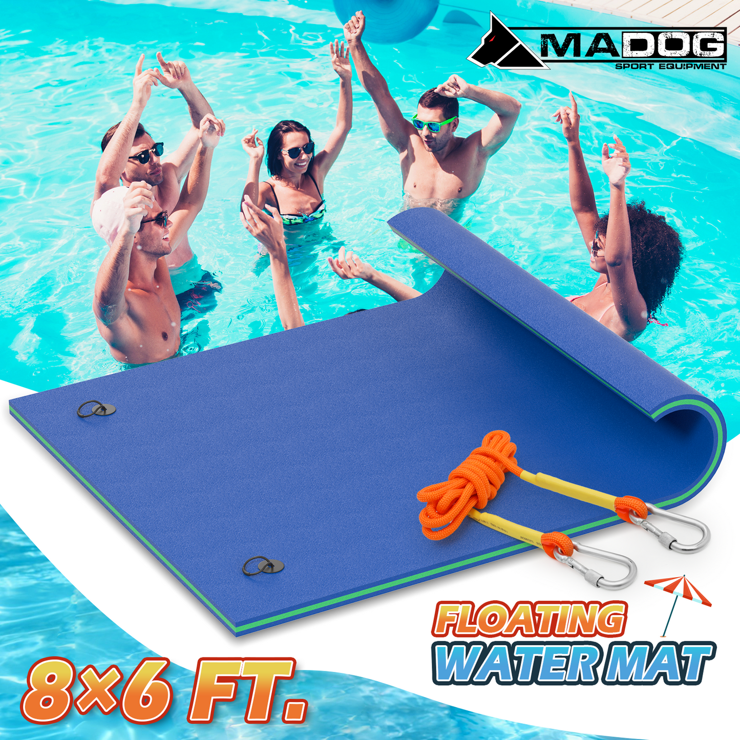 8 * 6 ft Water Floating Mat