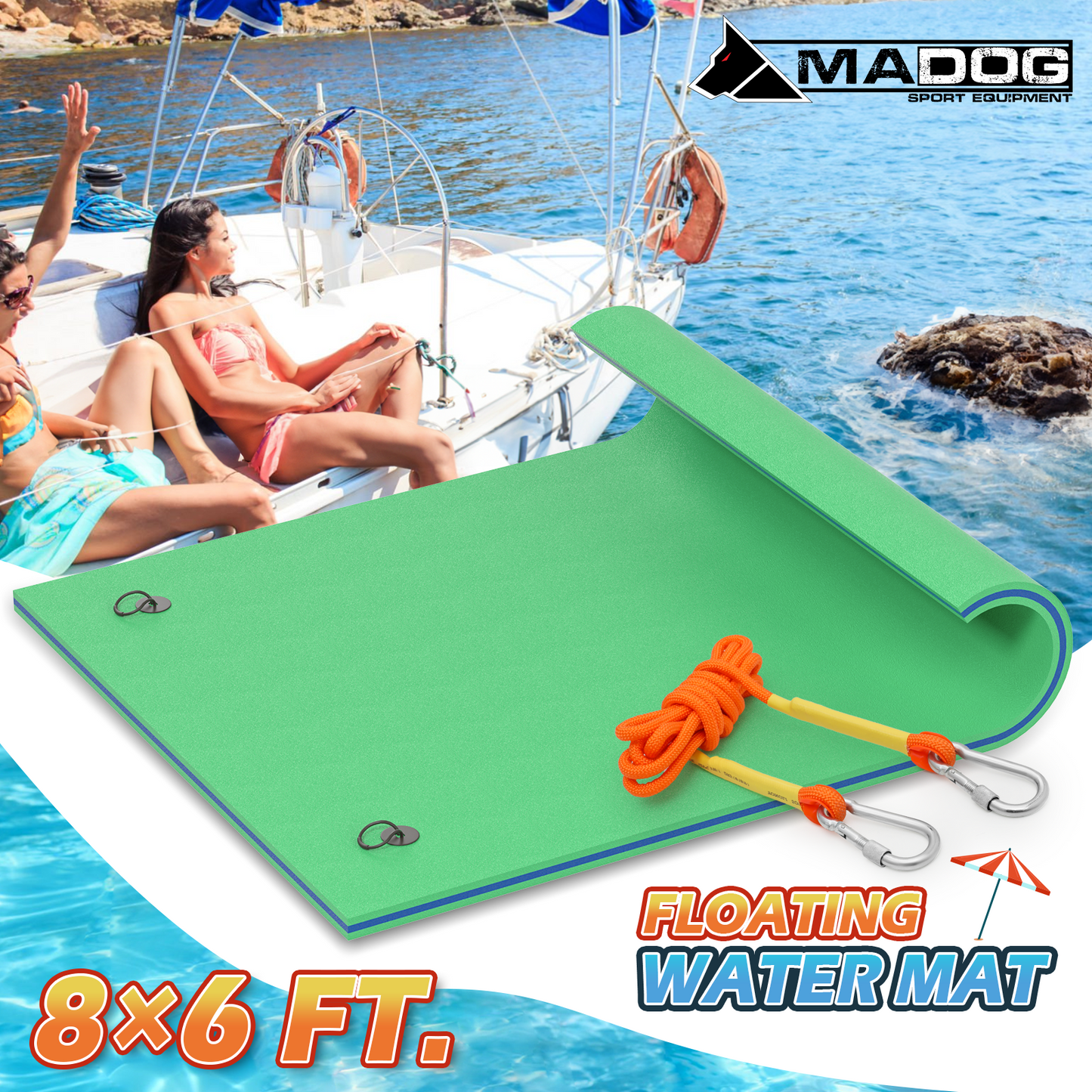 8 * 6 ft Water Floating Mat