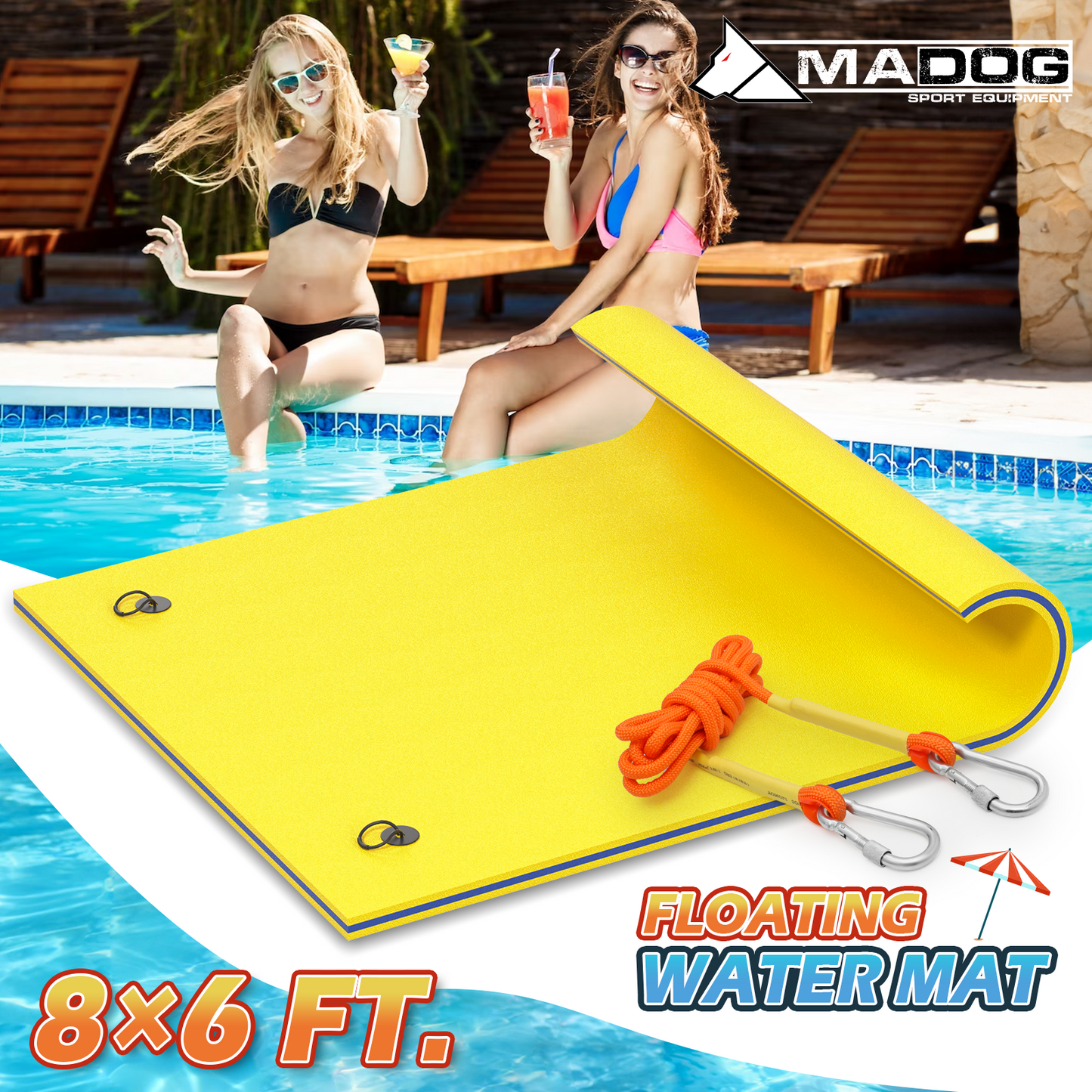 8 * 6 ft Water Floating Mat