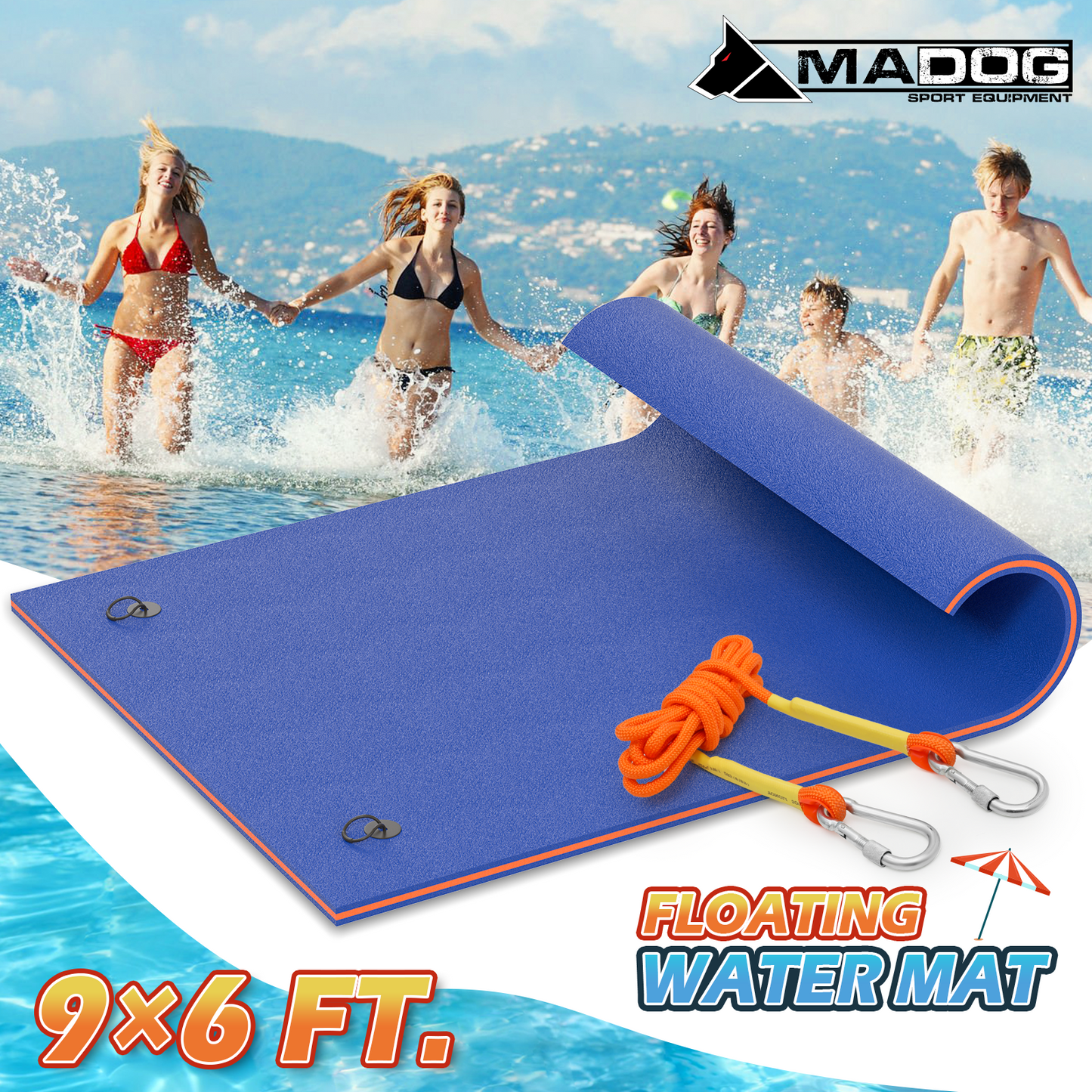 9 * 6 ft Water Floating Mat