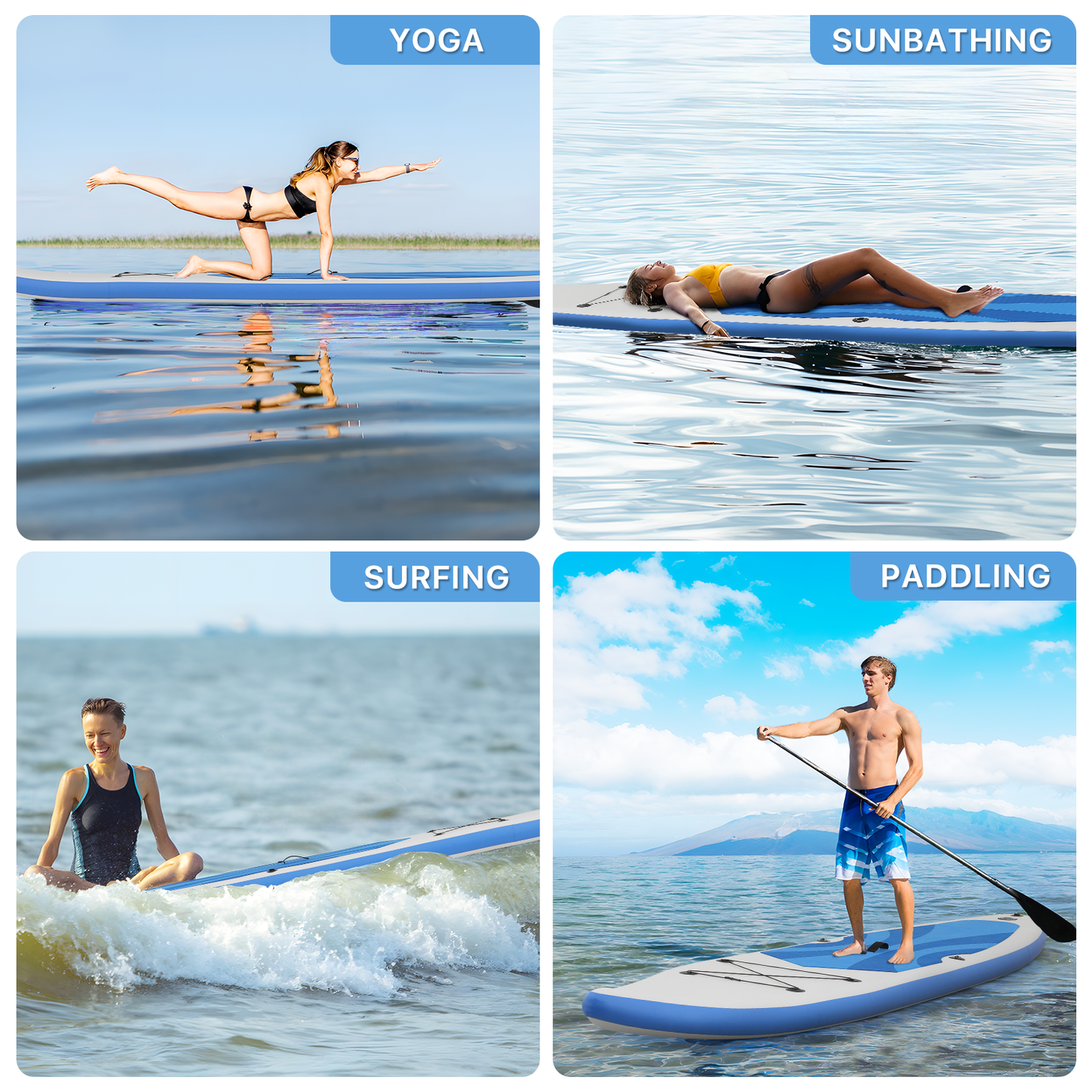 13.75ft Stand Up Paddle Board - PVC Material -Displacement 330L, Max Load Capacity 397 lb, Max Air Pressure 15PSI