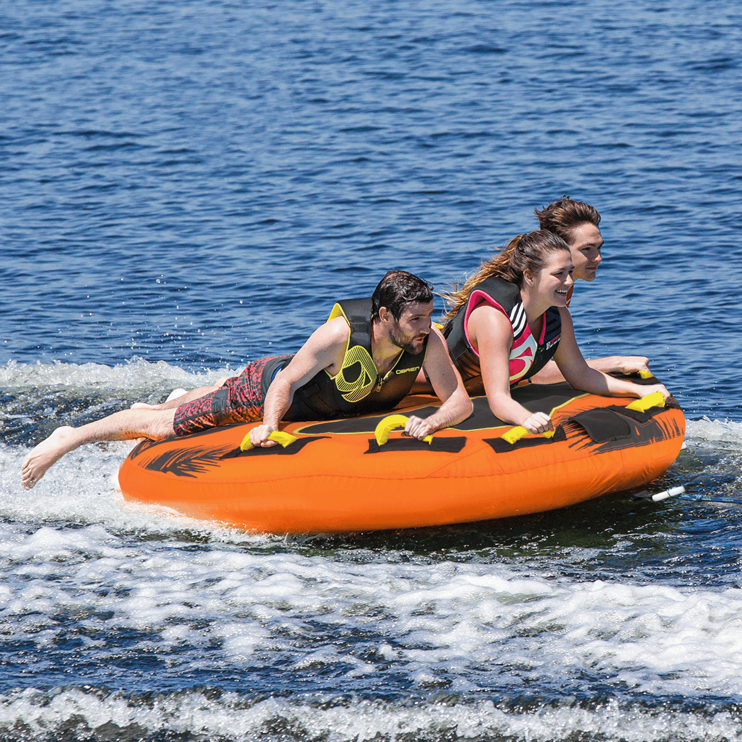 Inflatable Towable Tube - Up to 4 Rider - 1300 lbs Capacity