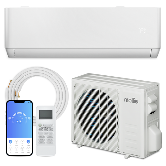12000 BTU Split Air Conditioner - Cooling & Heating Function- WIFI APP Control - 4-in-1 filter