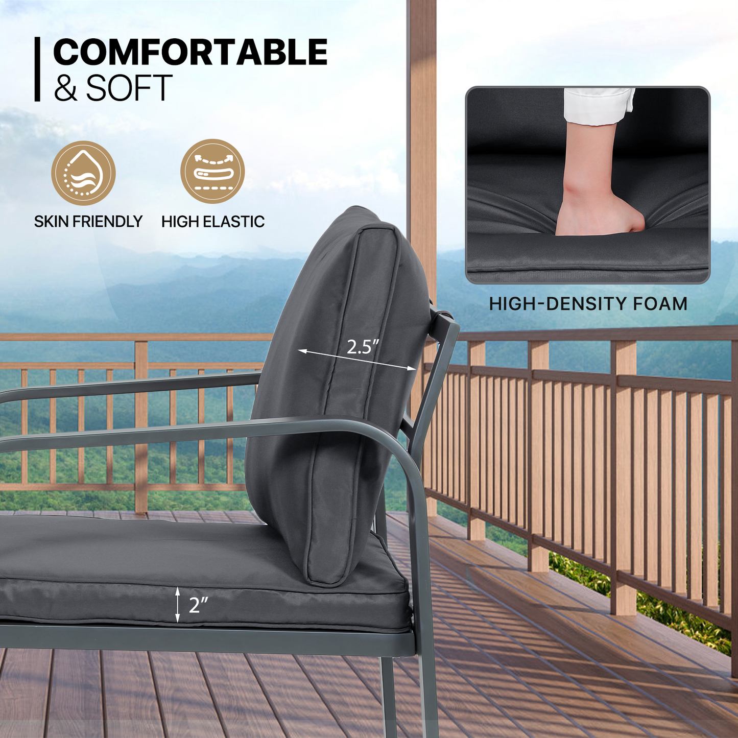 Teslin Cloth Patio Set - - 3 Chair, 1 Table