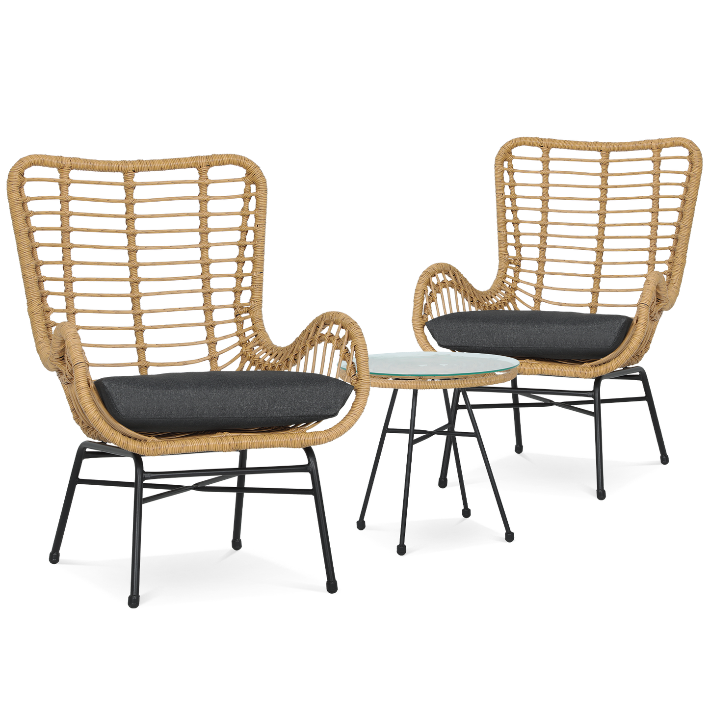 Teslin Cloth Patio Set - 2 Chair, 1 Table