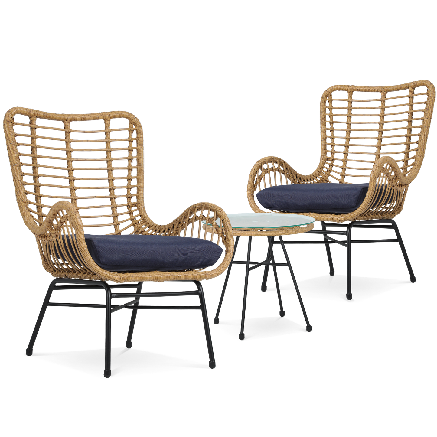 Teslin Cloth Patio Set - 2 Chair, 1 Table