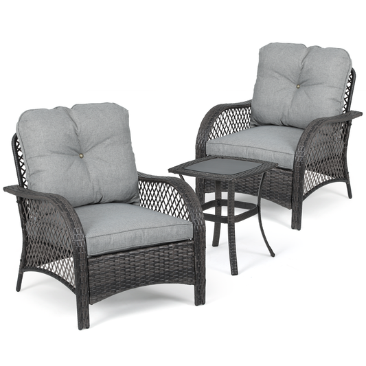 Teslin Cloth Patio Set - 2 Chair, 1 Table